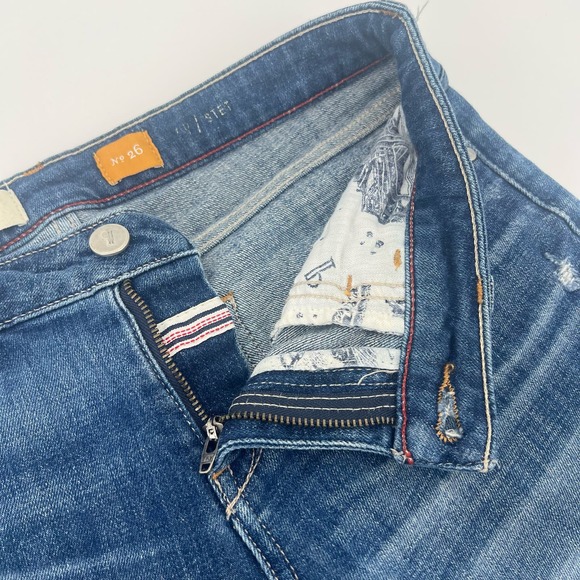 Anthropologie x Pilcro Stet Jean Bermuda Shorts Womens 26 Blue Cuffed Distressed - Picture 5 of 7